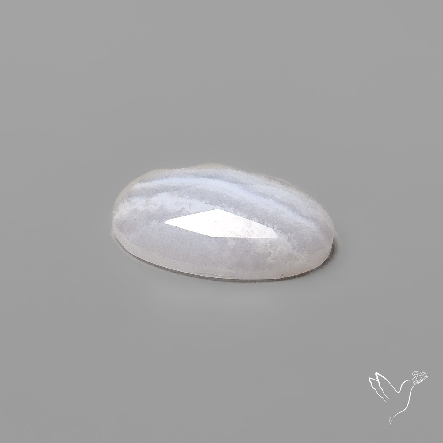 Rose Cut Blue Lace Agate