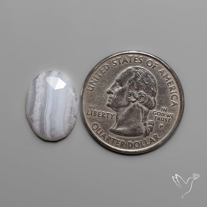 Rose Cut Blue Lace Agate