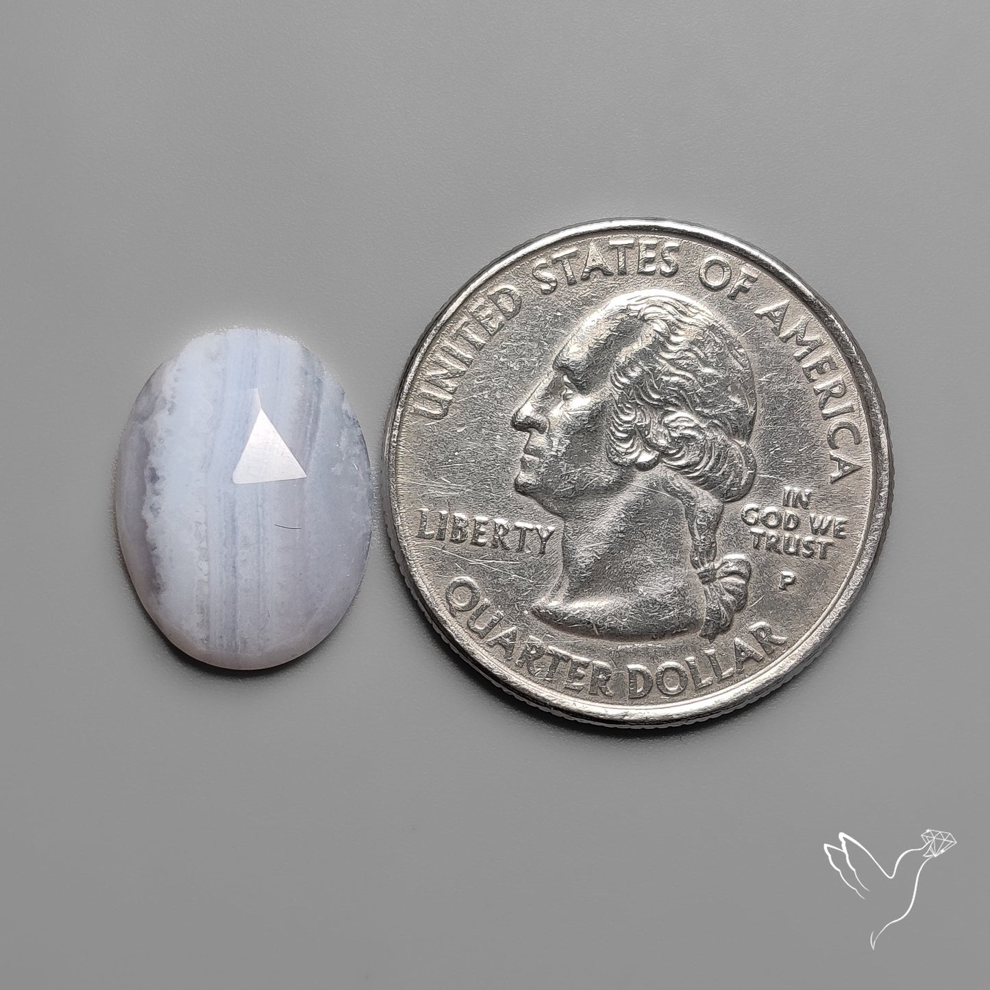 Rose Cut Blue Lace Agate