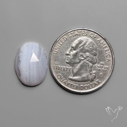 Rose Cut Blue Lace Agate