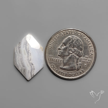 Rose Cut Blue Lace Agate