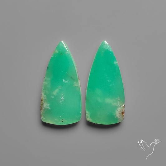 Gemmy Chrysoprase Pair