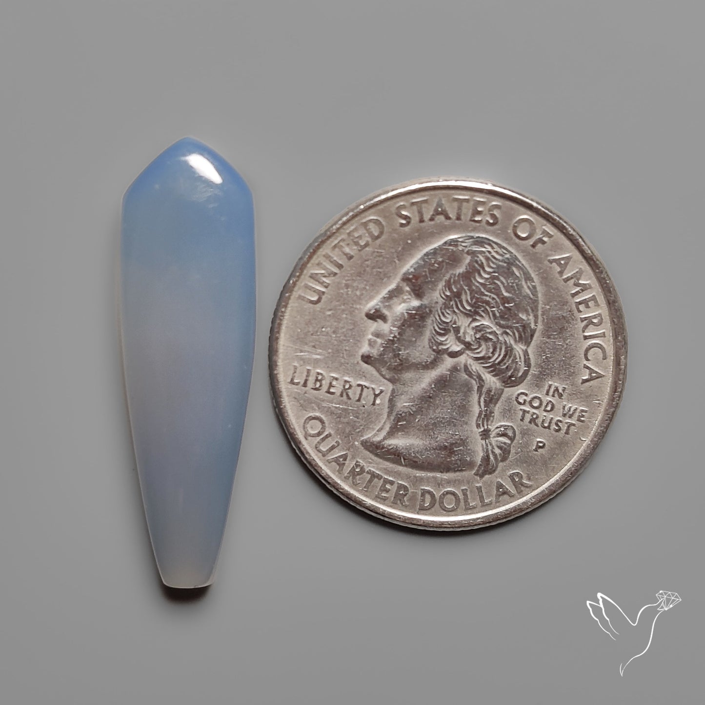 Namibian Blue Chalcedony Cabochon