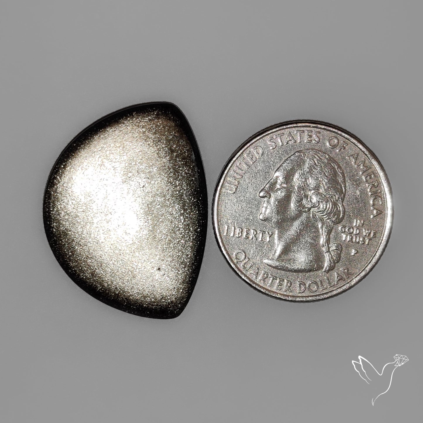 Silversheen Obsidian Cabochon
