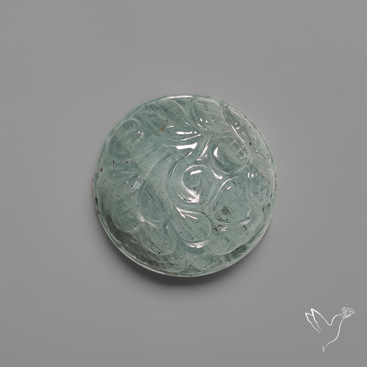 Aquamarine Mughal Carving