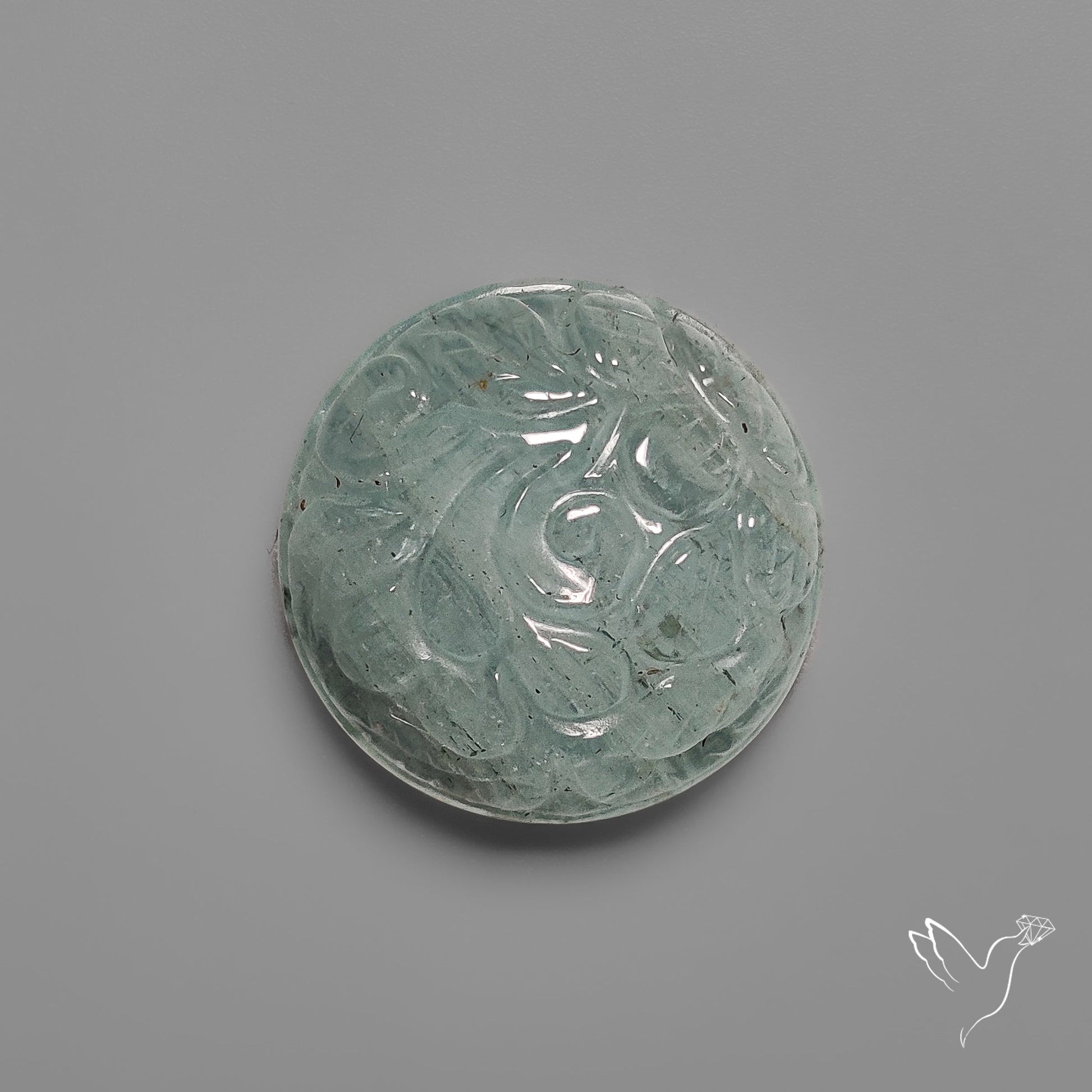 Aquamarine Mughal Carving