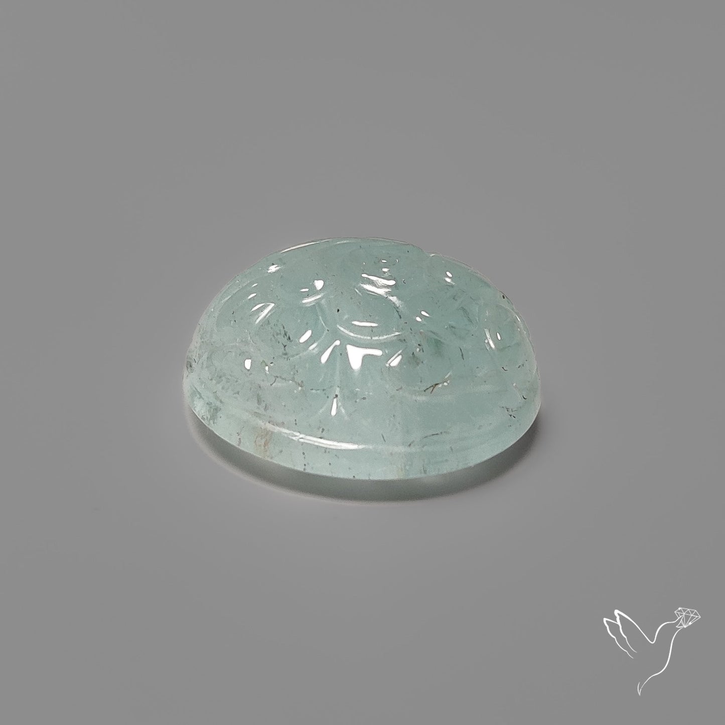 Aquamarine Mughal Carving
