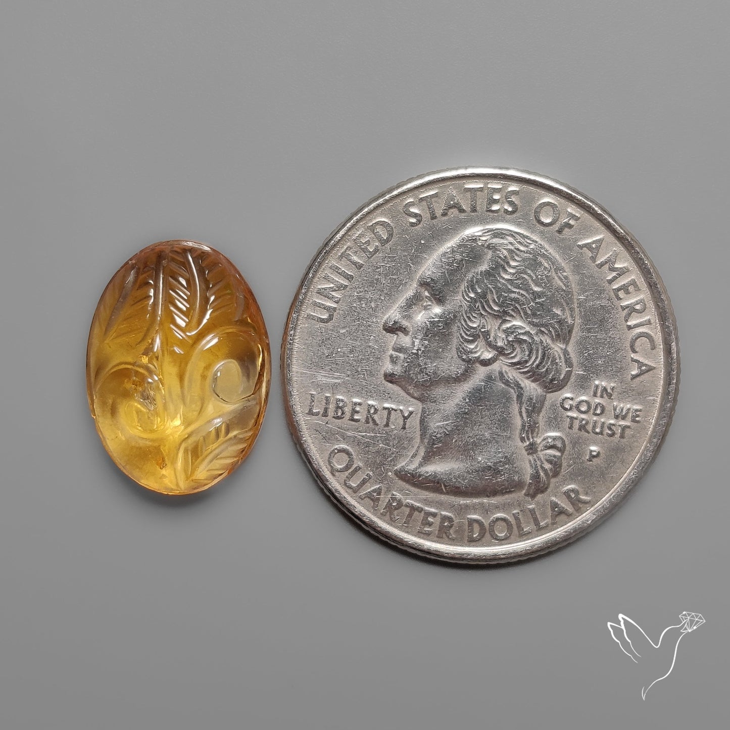 Citrine Mughal Carving