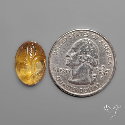 Citrine Mughal Carving
