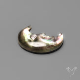 Black Mother Of Pearl Moonface Crescent Doublet Carving