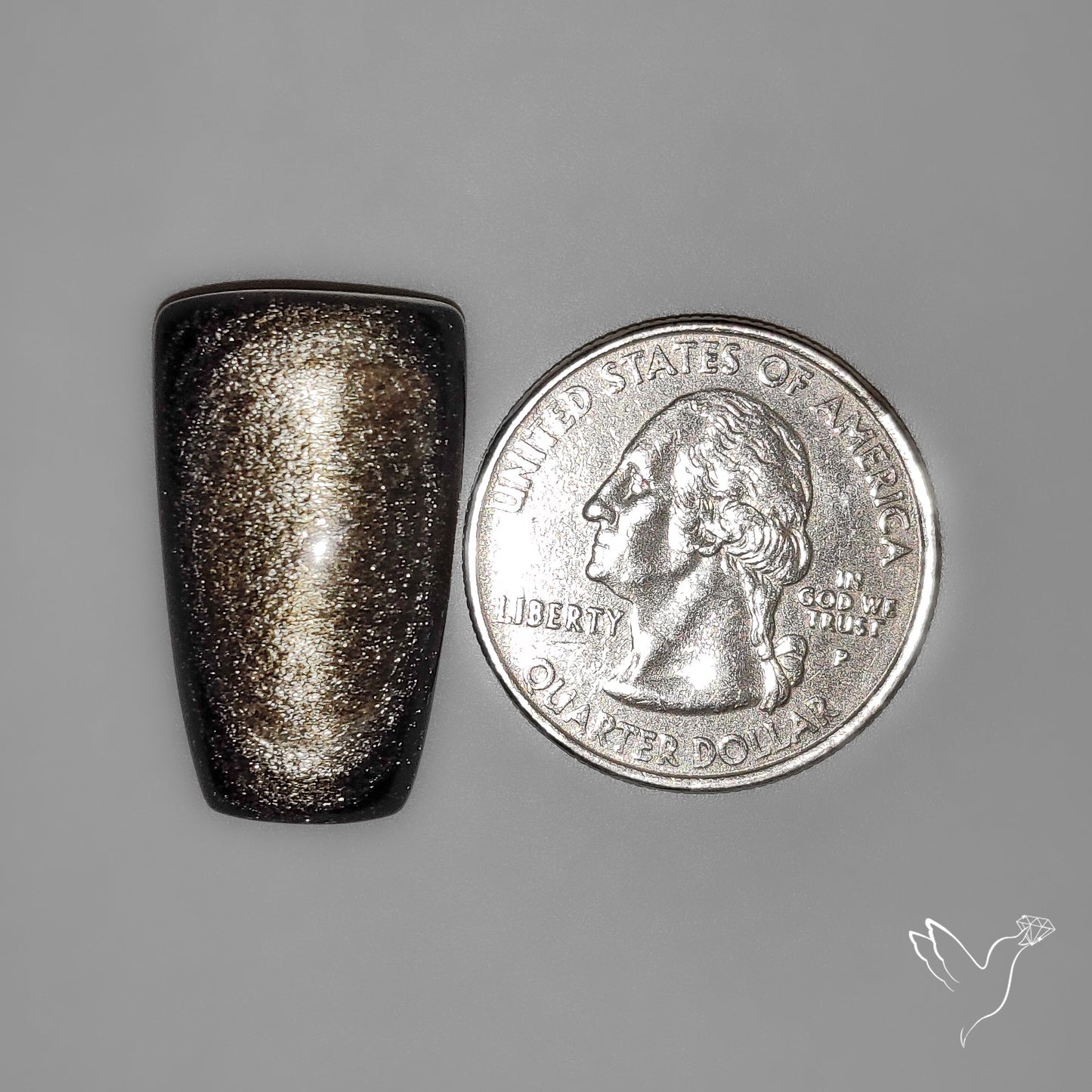 Silversheen Obsidian Cabochon