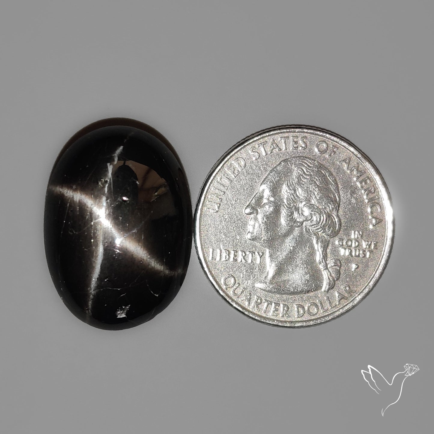 Black Star Diopside Cabochon