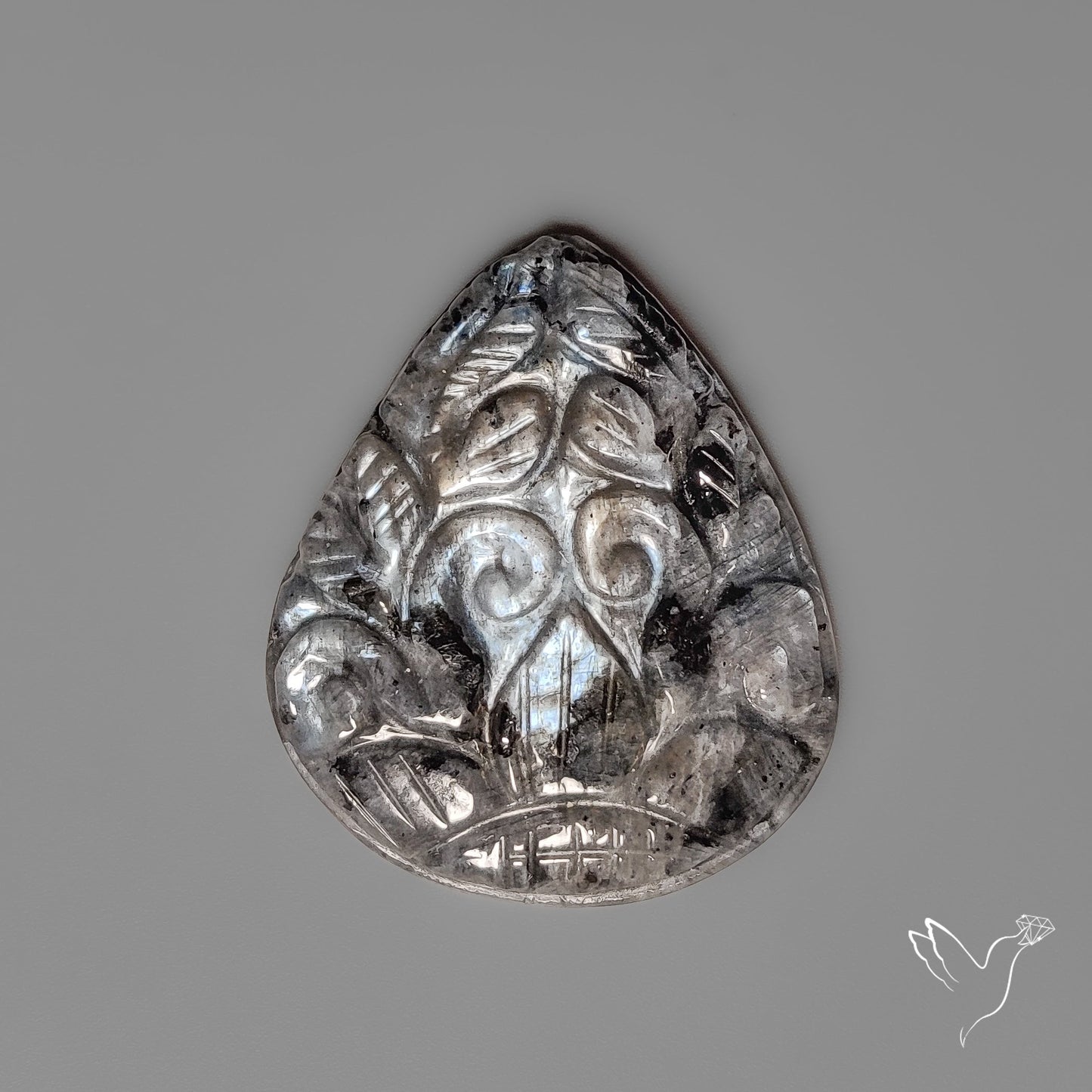 Larvikite Feldspar Mughal Carving