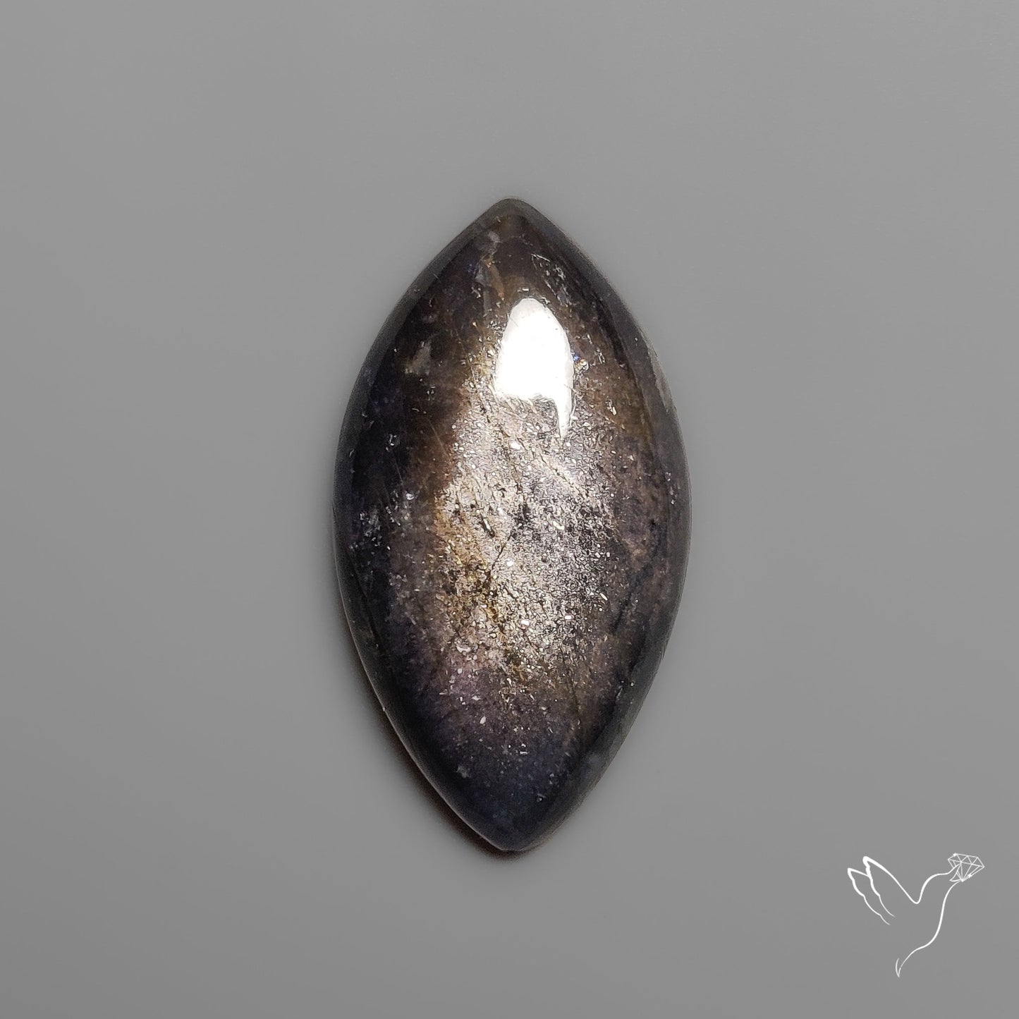 Dark Iolite Sunstone Cabochon
