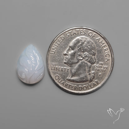 Namibian Blue Chalcedony Mughal Carving