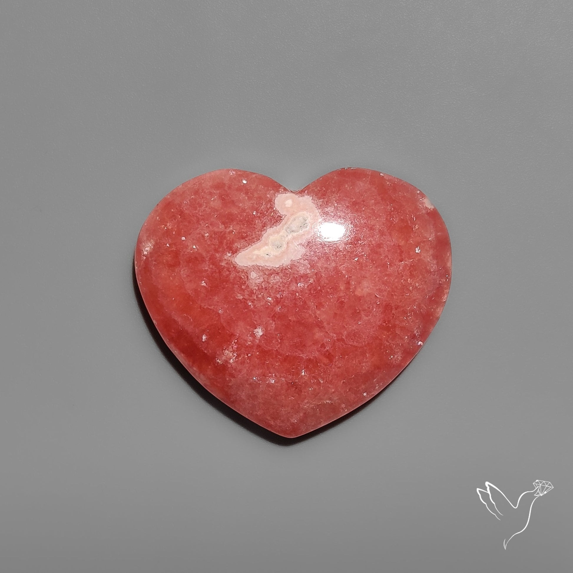 Gemmy Rhodochrosite Heart Carving