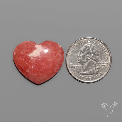 Gemmy Rhodochrosite Heart Carving