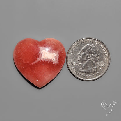 Gemmy Rhodochrosite Heart Carving