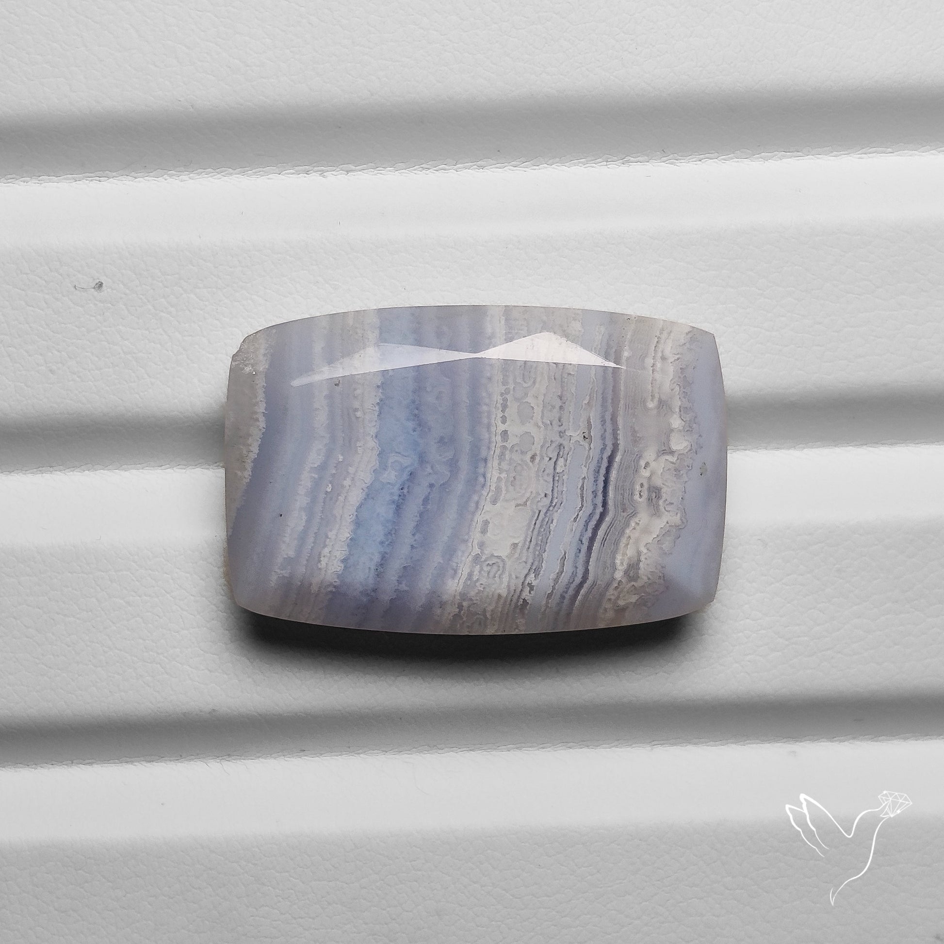 Faceted Blue Lace Agate
