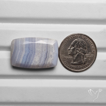 Faceted Blue Lace Agate