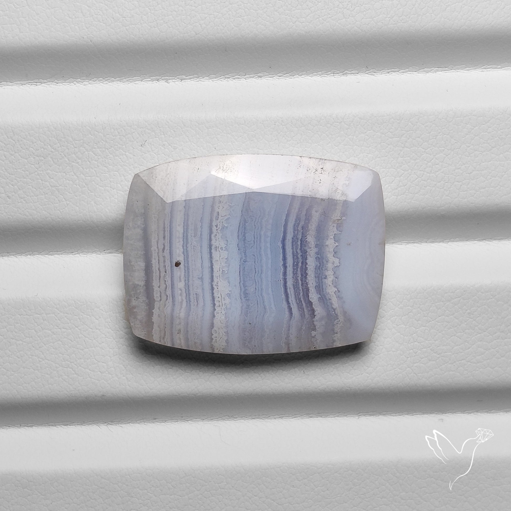 Faceted Blue Lace Agate