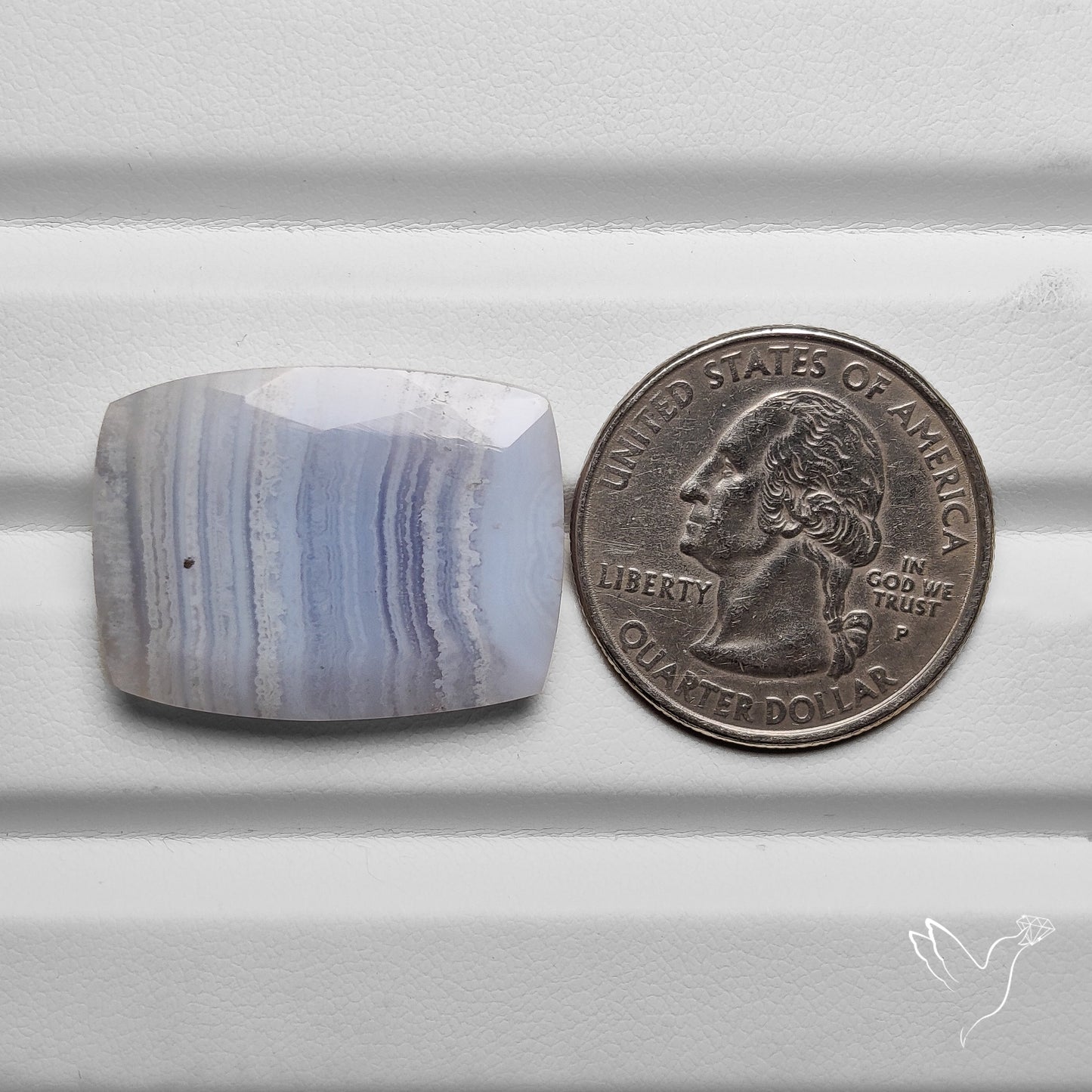 Faceted Blue Lace Agate