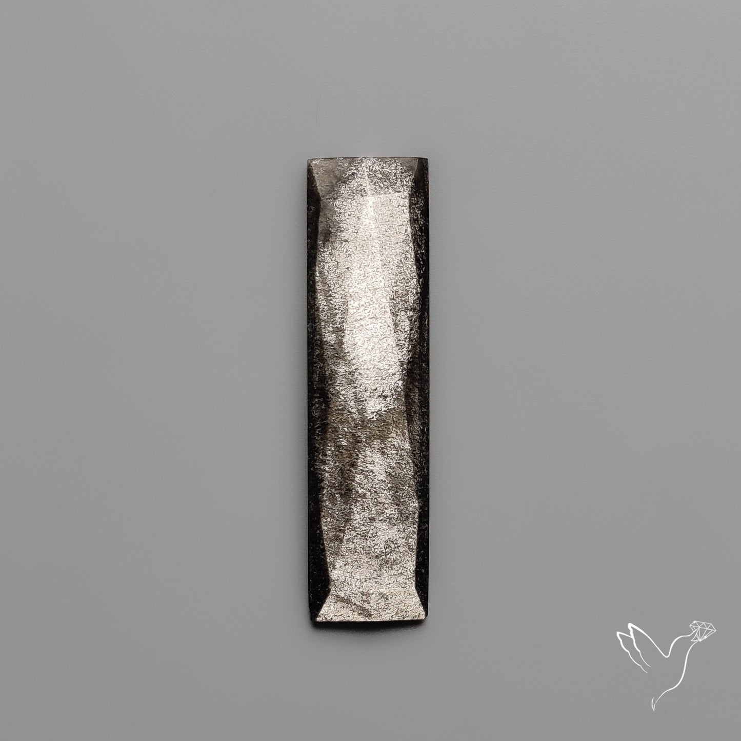 Rose Cut Long Silversheen Obsidian