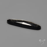 Rose Cut Long Silversheen Obsidian