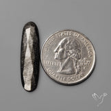 Rose Cut Long Silversheen Obsidian