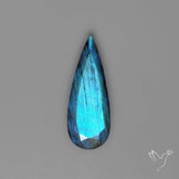Portrait Cut Blue Labradorite Flat Backed