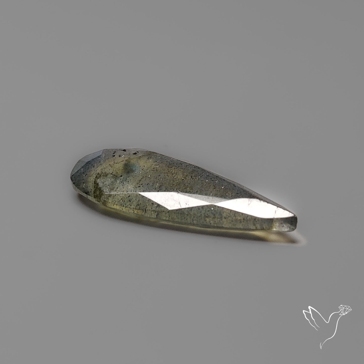 Portrait Cut Blue Labradorite Flat Backed