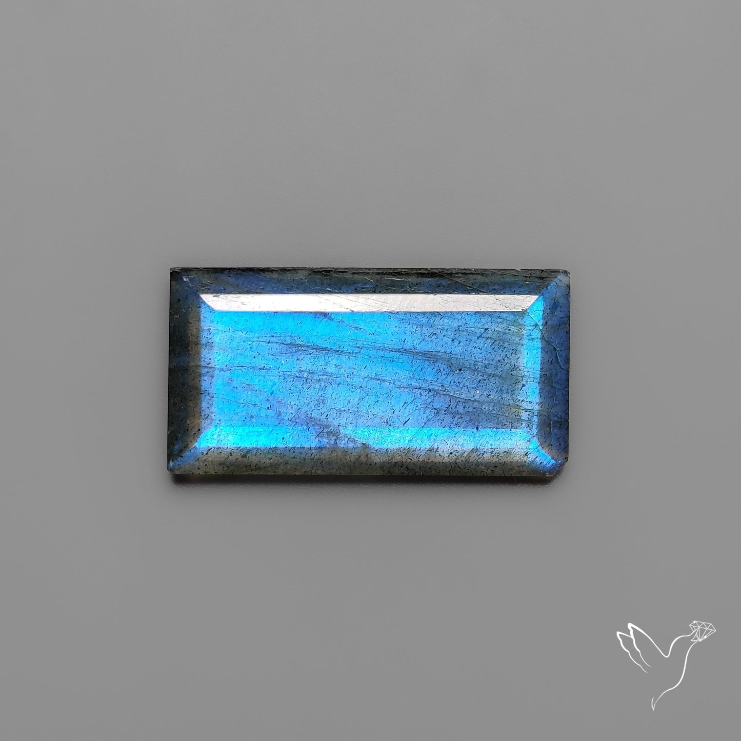 Portrait Cut Blue Labradorite Flat Backed