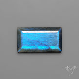 Portrait Cut Blue Labradorite Flat Backed