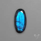 Portrait Cut Blue Labradorite Flat Backed