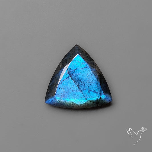 Portrait Cut Blue Labradorite Flat Backed