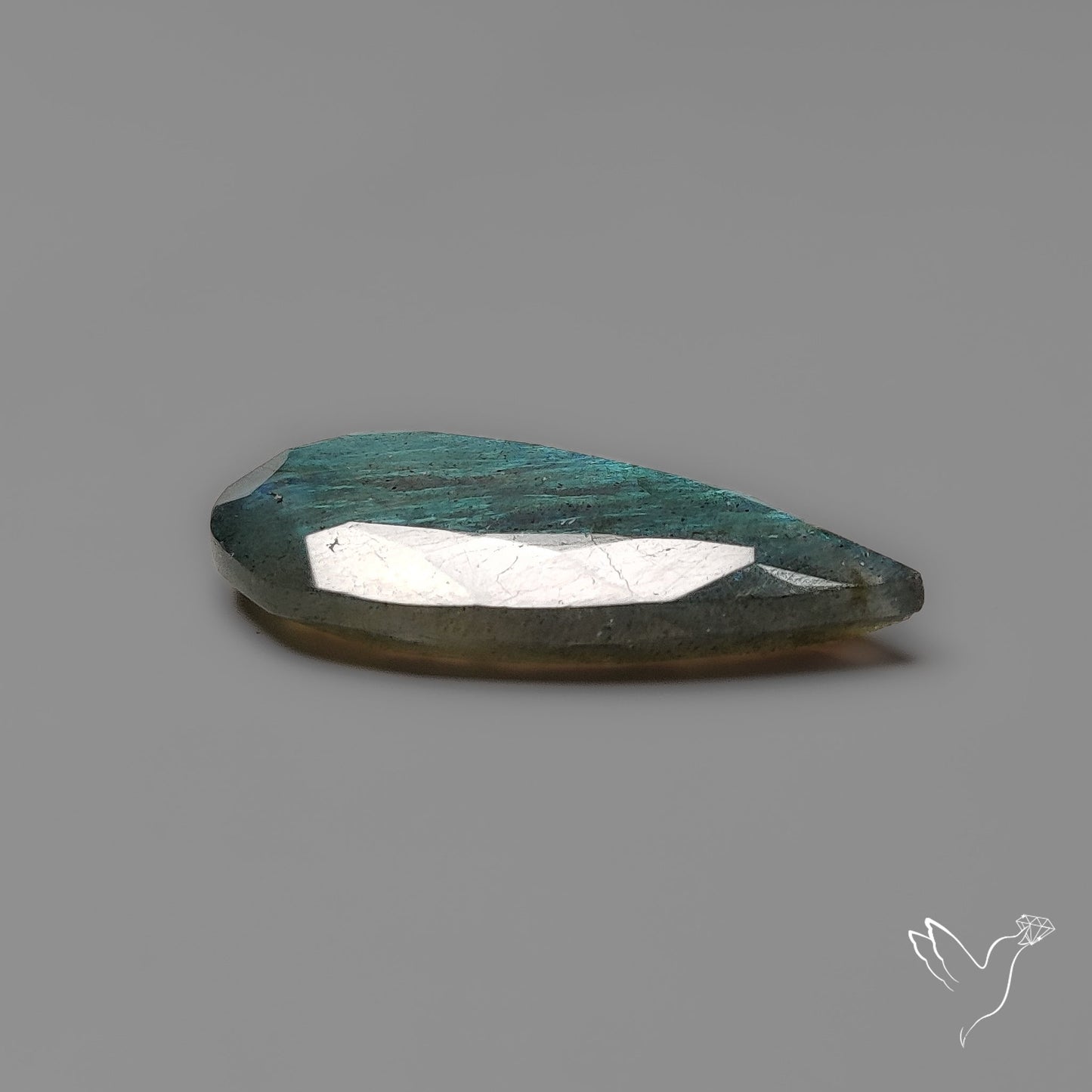 Portrait Cut Blue Labradorite Flat Backed