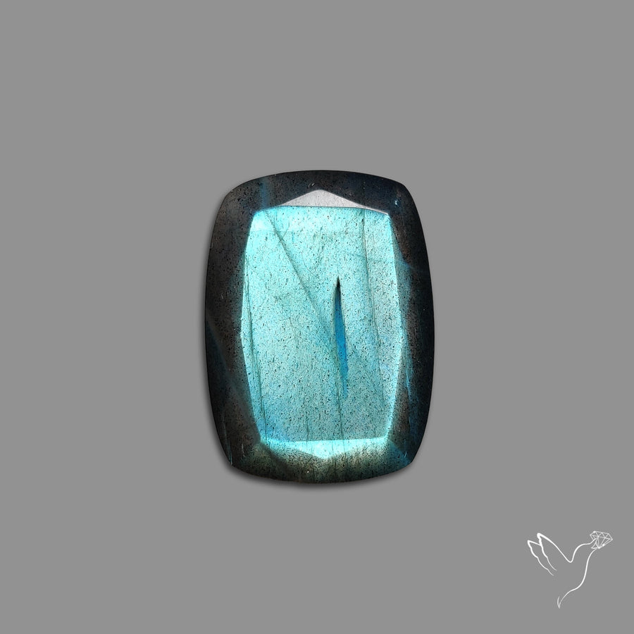 Rose Cut Faceted Blue Labradorite