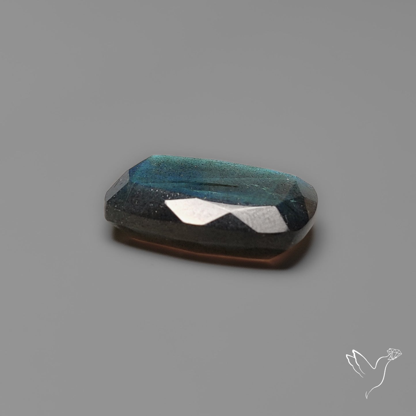 Rose Cut Faceted Blue Labradorite
