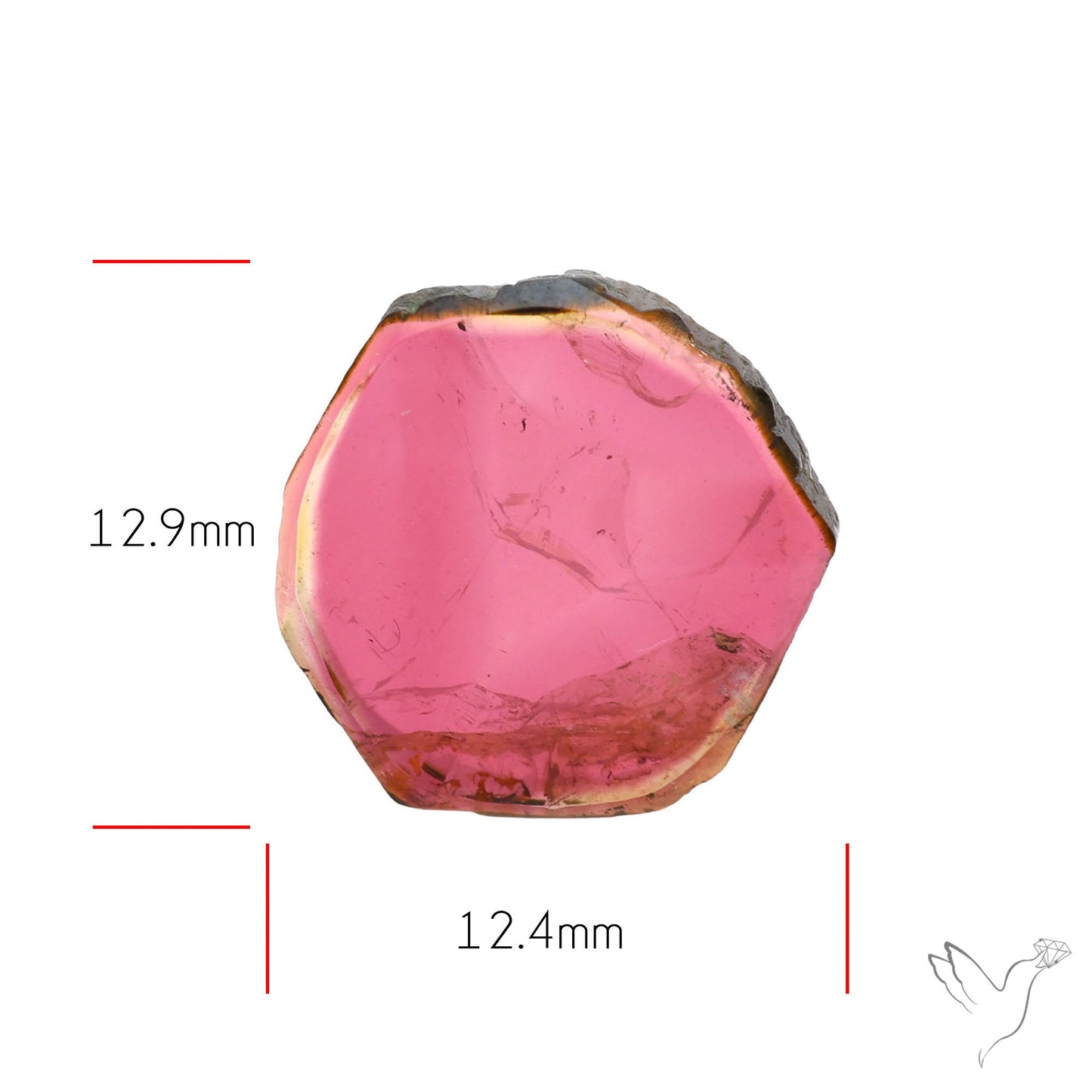 Rubellite Tourmaline Slice Rare
