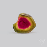 Watermelon Tourmaline Slice Rare Perfect Green Border