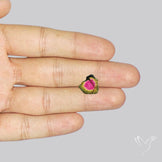 Watermelon Tourmaline Slice Rare Perfect Green Border