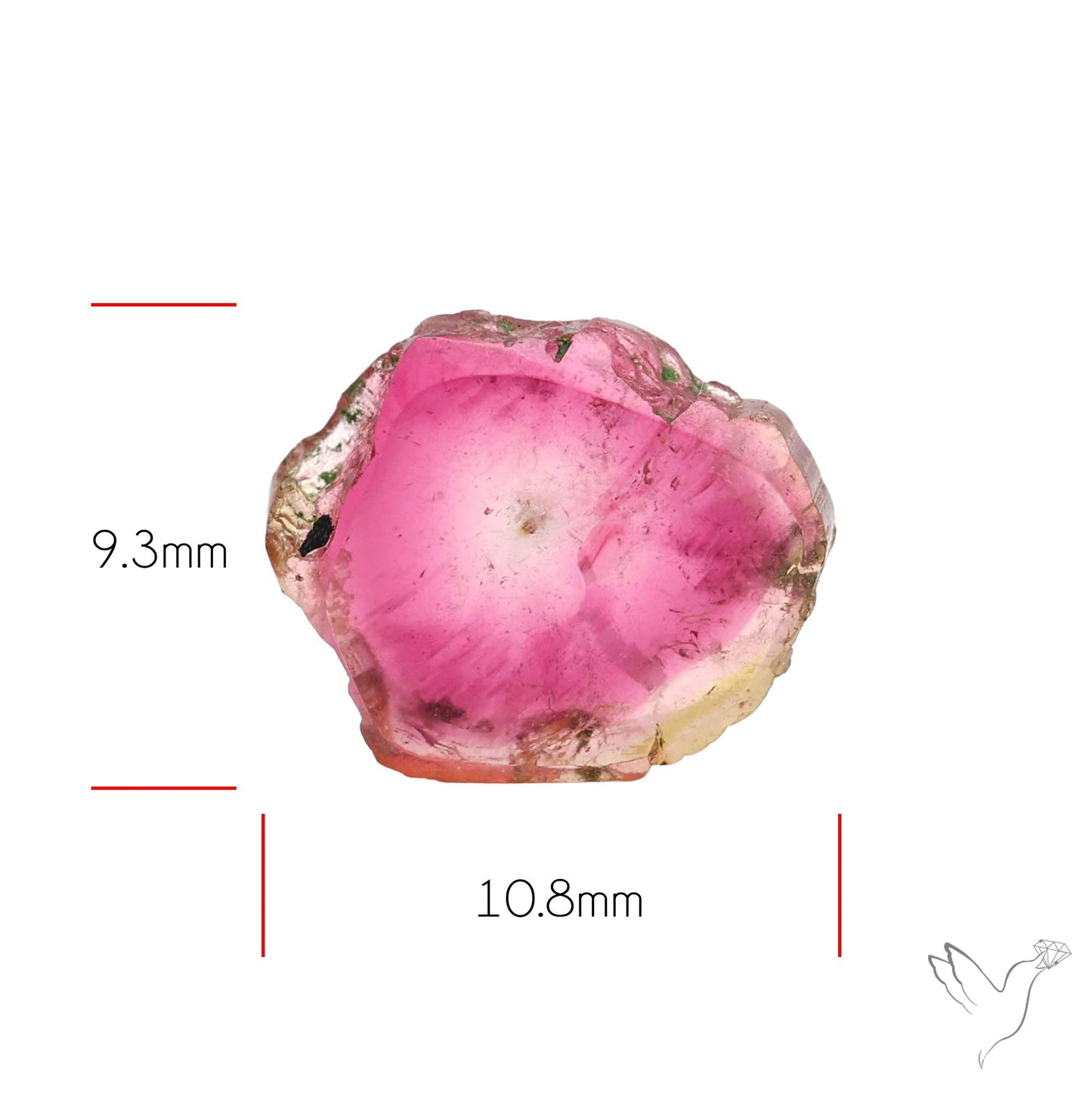 Rubellite Tourmaline Slice Rare