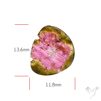 Watermelon Tourmaline Mughal Carving Handcarved