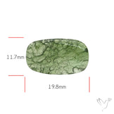 Moldavite Cabochon with Natural Raw Back