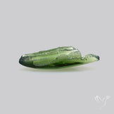 Moldavite Cabochon with Natural Raw Back