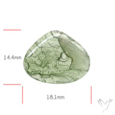 Moldavite Cabochon with Natural Raw Back