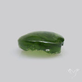 Moldavite Cabochon with Natural Raw Back