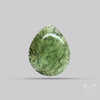 Moldavite Cabochon with Natural Raw Back