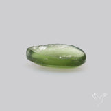Moldavite Cabochon with Natural Raw Back