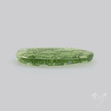 Moldavite Cabochon with Natural Raw Back